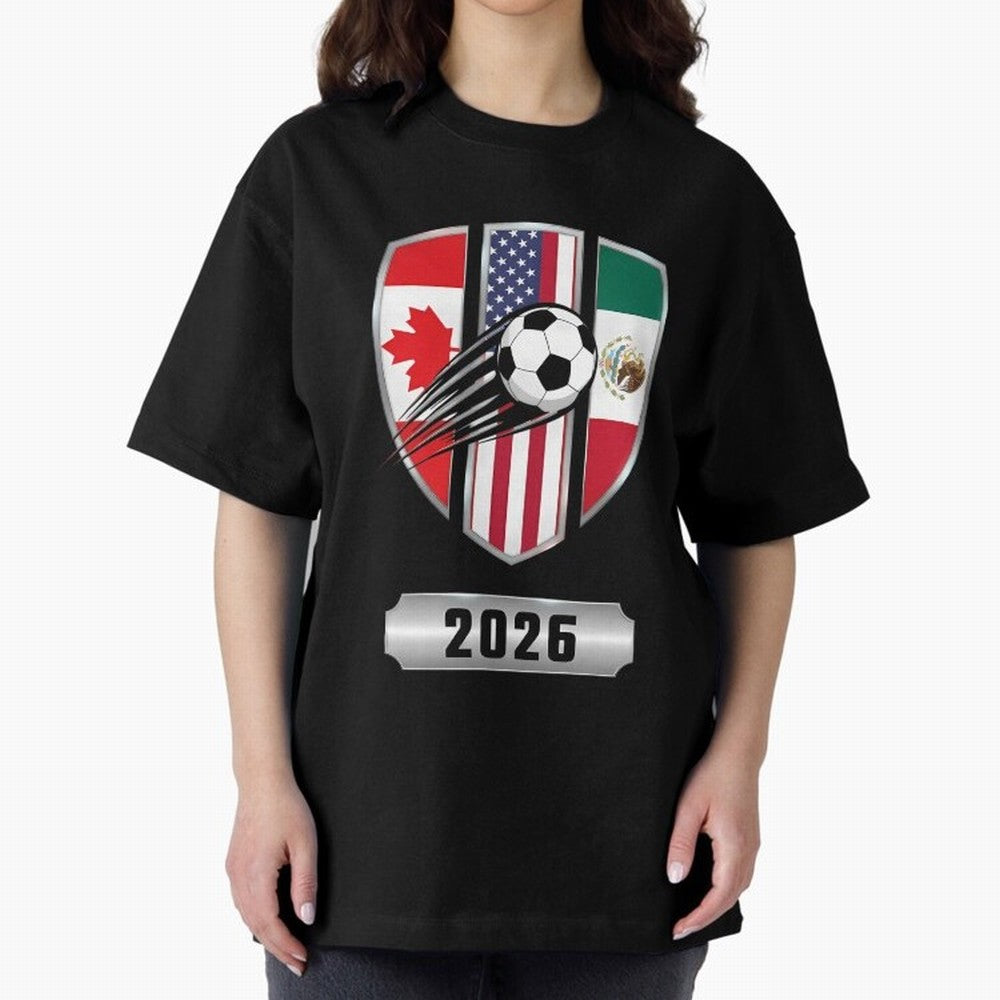 North United America Shield 2026 Cup Classic T-Shirt Show Match Day Excitement for the FIFA World Cup 2026 Group Stage Journey through Messi, Neymar and Mbappe Highlights, Brazil, Portugal and Argentina Pride, Game Day Rituals, Football Legends,