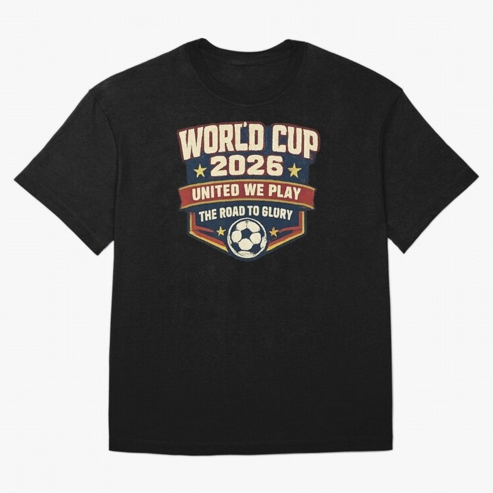 World Cup 2026 United We Play Vintage Soccer Football Fan Design Classic T-Shirt Show Support during Global Football Passion for FIFA World Cup 2026 Group Stage, Driven by Neymar, Brazil, Portugal and Argentina, Goal Celebration Energy, Supporter
