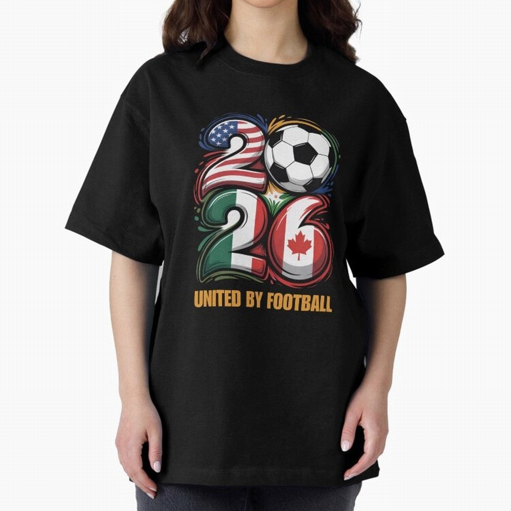 United by Football Soccer Fan Gear 2026 Classic T-Shirt Feel the Trophy Chase of Global Football Passion for FIFA World Cup 2026 USA Canada Mexico, Driven by Cristiano Ronaldo, England and Germany, Supporter Pride, Iconic Celebrations, Legendary