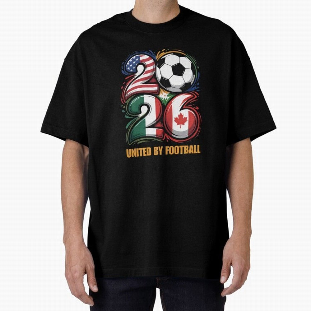 United by Football Soccer Fan Gear 2026 Classic T-Shirt Feel the Trophy Chase of Global Football Passion for FIFA World Cup 2026 USA Canada Mexico, Driven by Cristiano Ronaldo, England and Germany, Supporter Pride, Iconic Celebrations, Legendary
