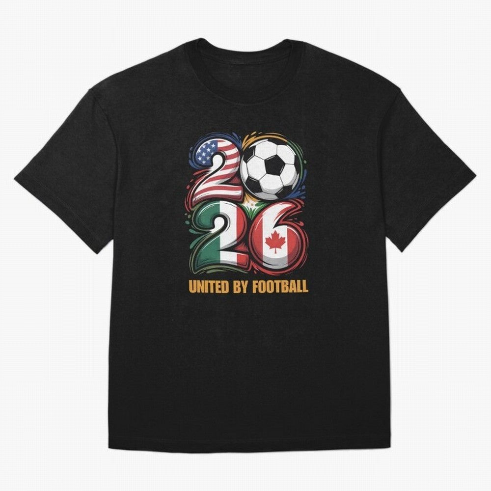 United by Football Soccer Fan Gear 2026 Classic T-Shirt Feel the Trophy Chase of Global Football Passion for FIFA World Cup 2026 USA Canada Mexico, Driven by Cristiano Ronaldo, England and Germany, Supporter Pride, Iconic Celebrations, Legendary