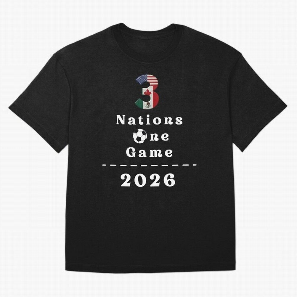 World Cup 2026 Host Nations Classic T-Shirt Celebrate Fan Favorites in Match Day Hype around FIFA World Cup 2026 Group Stage, Messi, CR7 and Mbappe, Germany, Sports Nostalgia, International Competition, Famous Players and Unforgettable Victories;