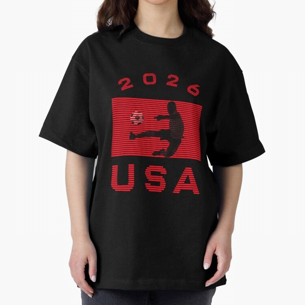 USA Soccer 2026 Player Silhouette Athletic Design Classic T-Shirt Carry National Pride through the FIFA World Cup 2026 Journey through Messi Highlights, Spain and Netherlands Pride, Football History, Final Match Energy, Crowd Noise and Once in a
