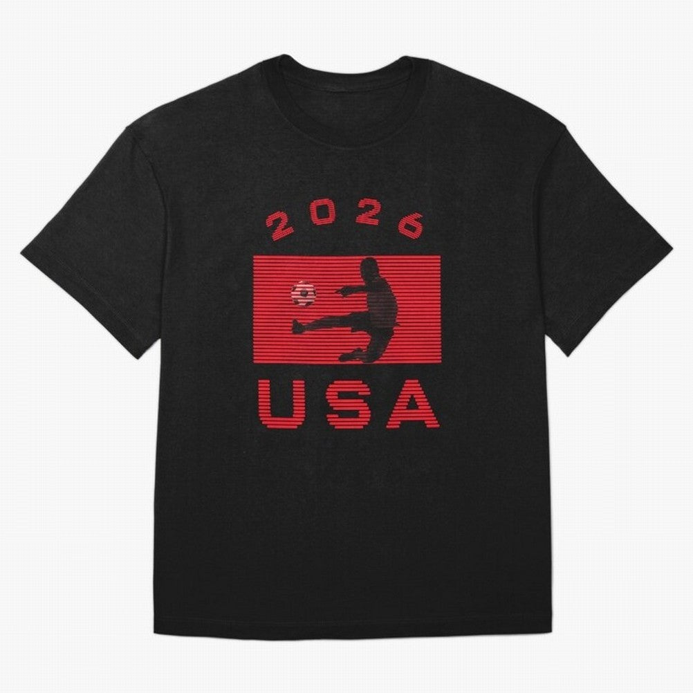 USA Soccer 2026 Player Silhouette Athletic Design Classic T-Shirt Carry National Pride through the FIFA World Cup 2026 Journey through Messi Highlights, Spain and Netherlands Pride, Football History, Final Match Energy, Crowd Noise and Once in a