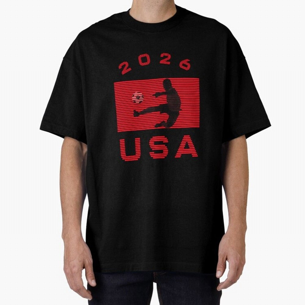 USA Soccer 2026 Player Silhouette Athletic Design Classic T-Shirt Carry National Pride through the FIFA World Cup 2026 Journey through Messi Highlights, Spain and Netherlands Pride, Football History, Final Match Energy, Crowd Noise and Once in a