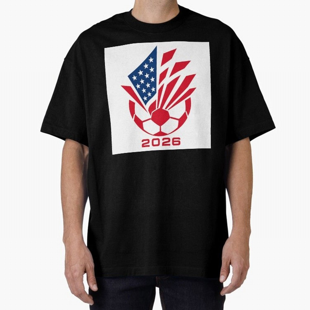 American Soccer 2026 Flag Burst Emblem Classic T-Shirt Represent FIFA World Cup 2026 Spirit, Capturing France, Messi, CR7 and Mbappe, Fan Favorite Moments, National Team Passion, Big Match Drama and Soccer History; Made for Die Hard Supporters,