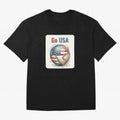 Go USA Soccer Ball Flag | American Football Fan Graphic Tee Classic T-Shirt Fuel Your Fan Pride for Global Football Passion for FIFA World Cup 2026 USA Canada Mexico, Filled with CR7 and Messi, France and Portugal, Sports Nostalgia, International