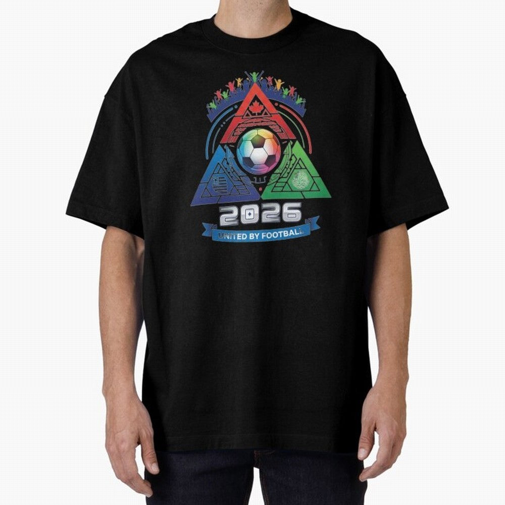 Triangular United by Football World Cup 2026 Emblem Classic T-Shirt Join Supporters Worldwide for Match Day Hype around FIFA World Cup 2026, Cristiano Ronaldo, Argentina, Champion Mindset, Group Stage Buzz, Knockout Tension and Passionate Fan