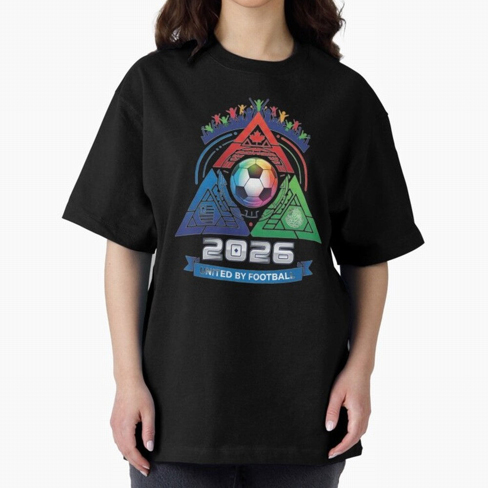 Triangular United by Football World Cup 2026 Emblem Classic T-Shirt Join Supporters Worldwide for Match Day Hype around FIFA World Cup 2026, Cristiano Ronaldo, Argentina, Champion Mindset, Group Stage Buzz, Knockout Tension and Passionate Fan