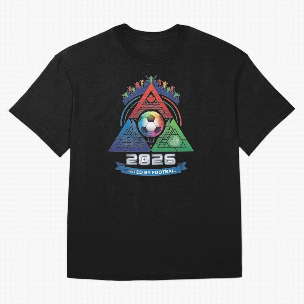 Triangular United by Football World Cup 2026 Emblem Classic T-Shirt Join Supporters Worldwide for Match Day Hype around FIFA World Cup 2026, Cristiano Ronaldo, Argentina, Champion Mindset, Group Stage Buzz, Knockout Tension and Passionate Fan