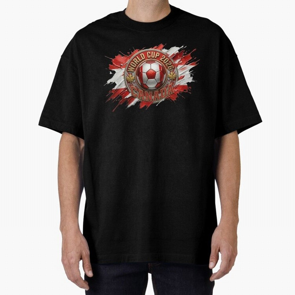 World Cup 2026 Canada Soccer Ball Paint Splash Classic T-Shirt Make Every Match About Global Football Passion for FIFA World Cup 2026 Group Stage, Highlighting Mbappe and Neymar, Argentina and Brazil, Goal Celebration Energy, Supporter Heritage,