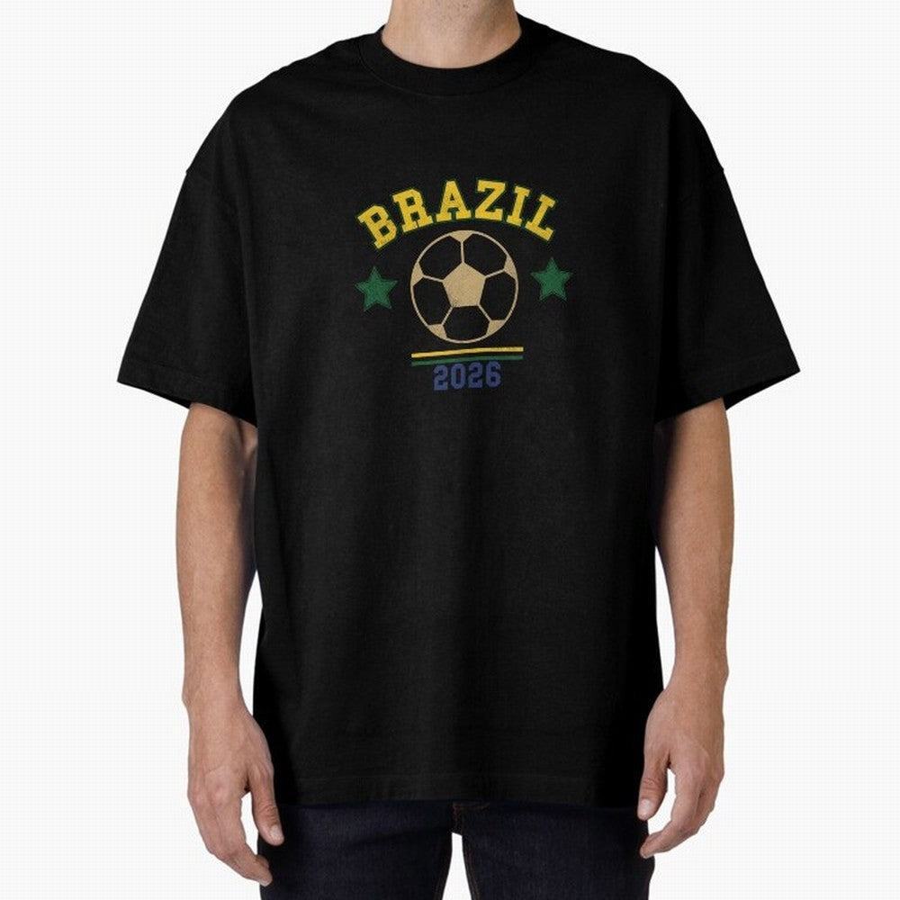 Brazil 2026 ¡ª Vintage Soccer Tee Classic T-Shirt Support Iconic Players in FIFA World Cup 2026 Spirit, Highlighting Netherlands, Neymar, Tournament Hype, Historic Matchups, Family Viewing Parties and Global Sports Pride; Built for Supporters