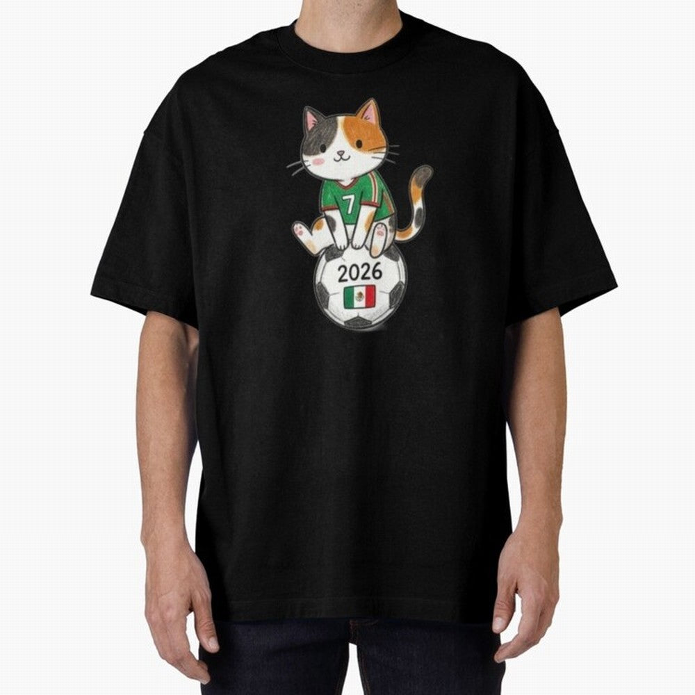 Mexico Soccer Cat #7 - 2026 World Cup Spirit Classic T-Shirt Bring Trophy Dreams to FIFA World Cup 2026 USA Canada Mexico Centered on Mbappe, Brazil, Portugal and Argentina Energy, Stadium Chants, National Pride, Trophy Dreams and Unforgettable