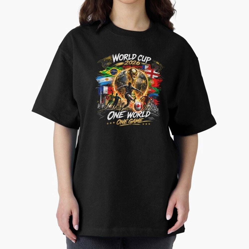 World Cup 2026 Classic T-Shirt Show Your Love for Global Football Passion for FIFA World Cup 2026, Made for Haaland and Mbappe, Argentina and Brazil, Tournament Hype, Historic Matchups, Family Viewing Parties and Global Sports Pride; Perfect for