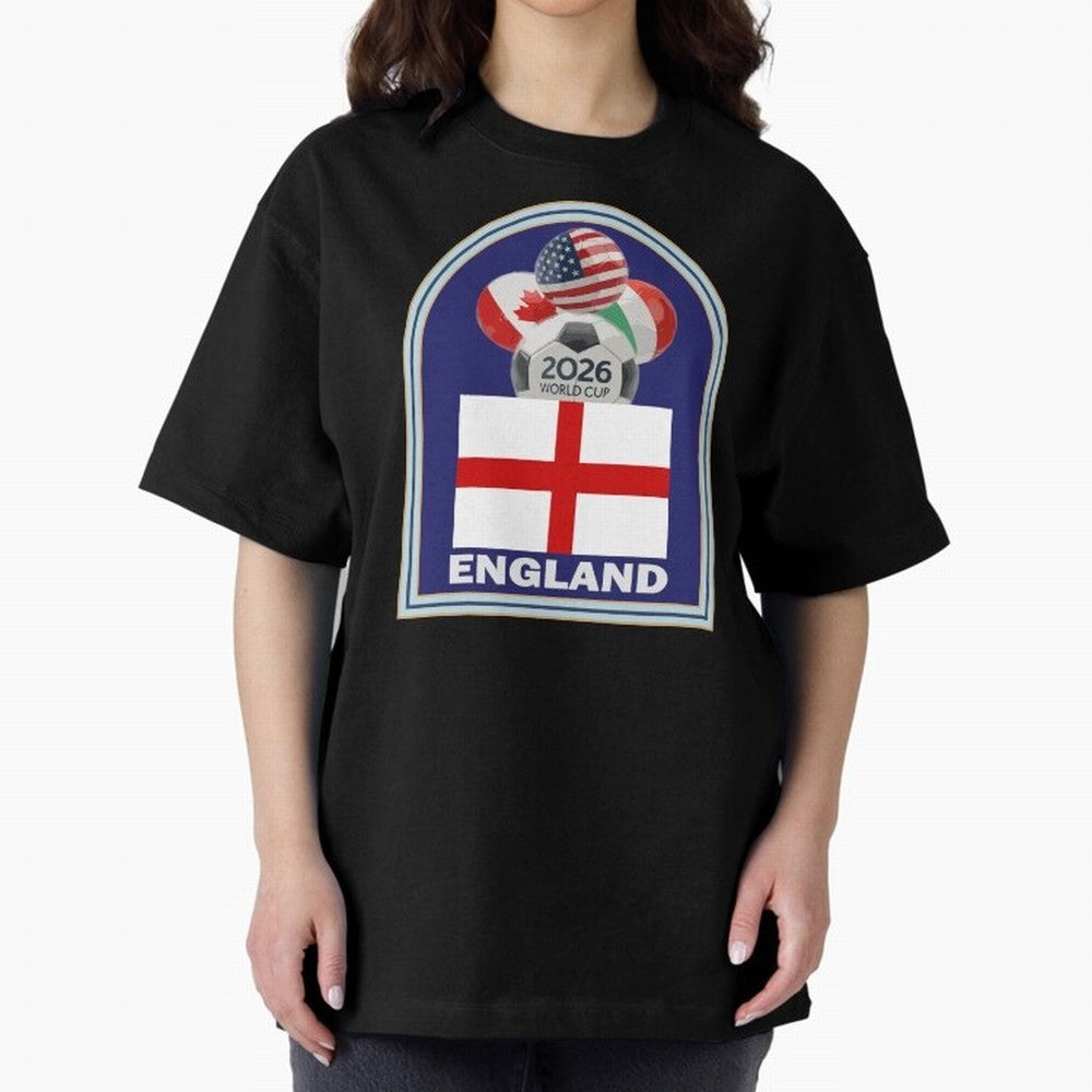 England 2026 Soccer T-shirt Classic T-Shirt Capture the FIFA World Cup 2026 Group Stage Journey through Neymar, Haaland and Cristiano Ronaldo Highlights, Brazil Pride, Stadium Memories, Football Loyalty, International Chants and Championship