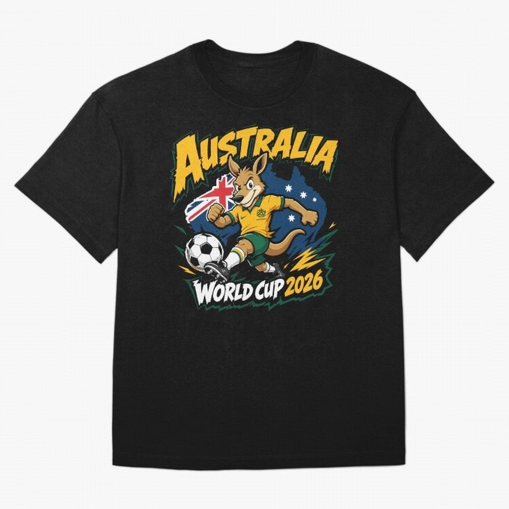 Australia World Cup 2026 Soccer Kangaroo Fan Design Classic T-Shirt Honor Football Greatness during Global Football Passion for FIFA World Cup 2026, Made for Mbappe and Neymar, Portugal, Stadium Chants, National Pride, Trophy Dreams and