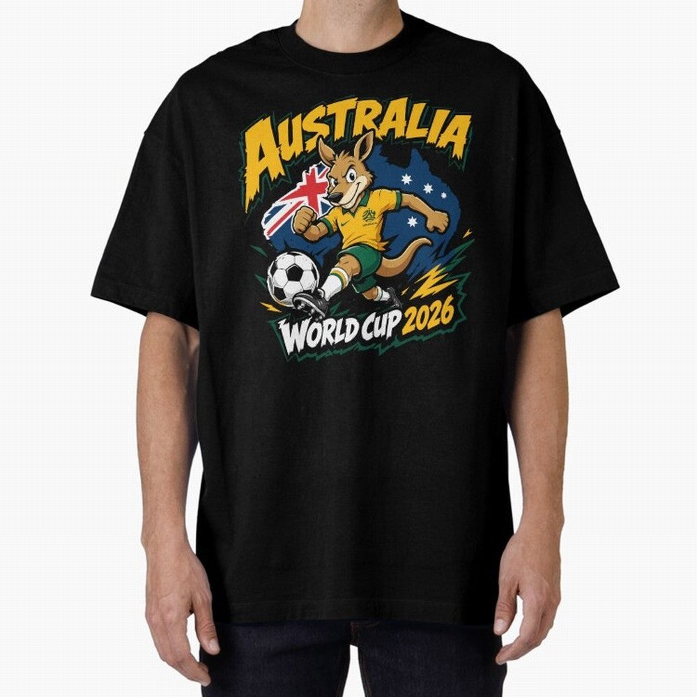 Australia World Cup 2026 Soccer Kangaroo Fan Design Classic T-Shirt Honor Football Greatness during Global Football Passion for FIFA World Cup 2026, Made for Mbappe and Neymar, Portugal, Stadium Chants, National Pride, Trophy Dreams and