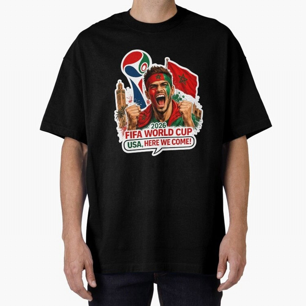 Morocco 2026 World Cup Fan Classic T-Shirt Honor FIFA World Cup 2026 USA Canada Mexico for Fans of Messi, CR7 and Mbappe and England and Germany, Bringing Stadium Chants, National Pride, Trophy Dreams and Unforgettable Football Memories; Made for