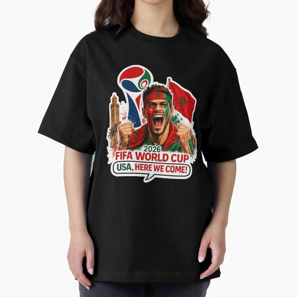 Morocco 2026 World Cup Fan Classic T-Shirt Honor FIFA World Cup 2026 USA Canada Mexico for Fans of Messi, CR7 and Mbappe and England and Germany, Bringing Stadium Chants, National Pride, Trophy Dreams and Unforgettable Football Memories; Made for