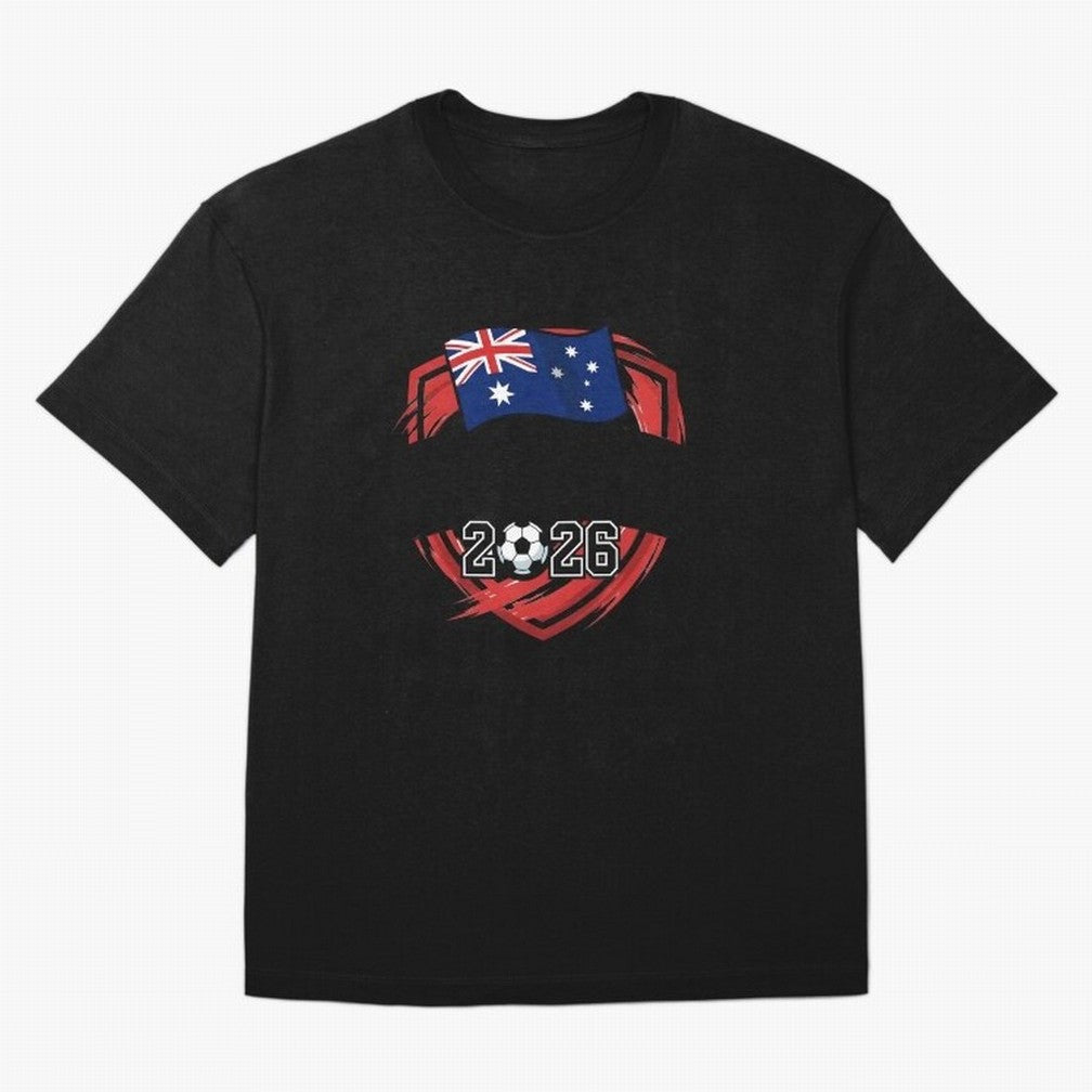 AUSTRALIA World Cup 2026 Poster ¨C AUSTRALIA Football Classic T-Shirt Carry FIFA World Cup 2026 for Fans of Messi, CR7 and Mbappe and Germany, Bringing Sports Nostalgia, International Competition, Famous Players and Unforgettable Victories; Perfect