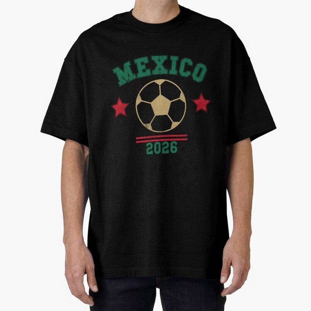 Mexico Soccer Fan 2026 Jersey Style Design Classic T-Shirt Celebrate Rivalries and Pride in the FIFA World Cup 2026 Journey through CR7 and Messi Highlights, Argentina, France and Brazil Pride, Retro Football Energy, Iconic Rivalries, Trophy Chase