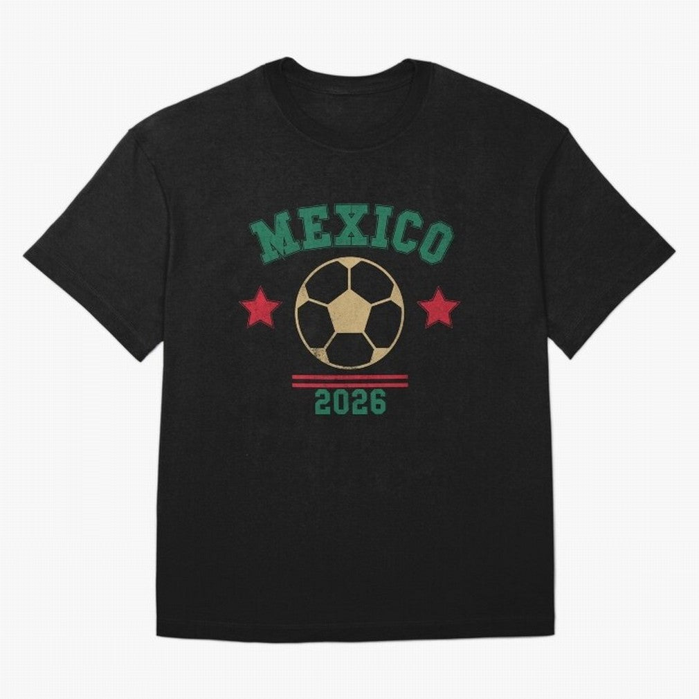 Mexico Soccer Fan 2026 Jersey Style Design Classic T-Shirt Celebrate Rivalries and Pride in the FIFA World Cup 2026 Journey through CR7 and Messi Highlights, Argentina, France and Brazil Pride, Retro Football Energy, Iconic Rivalries, Trophy Chase