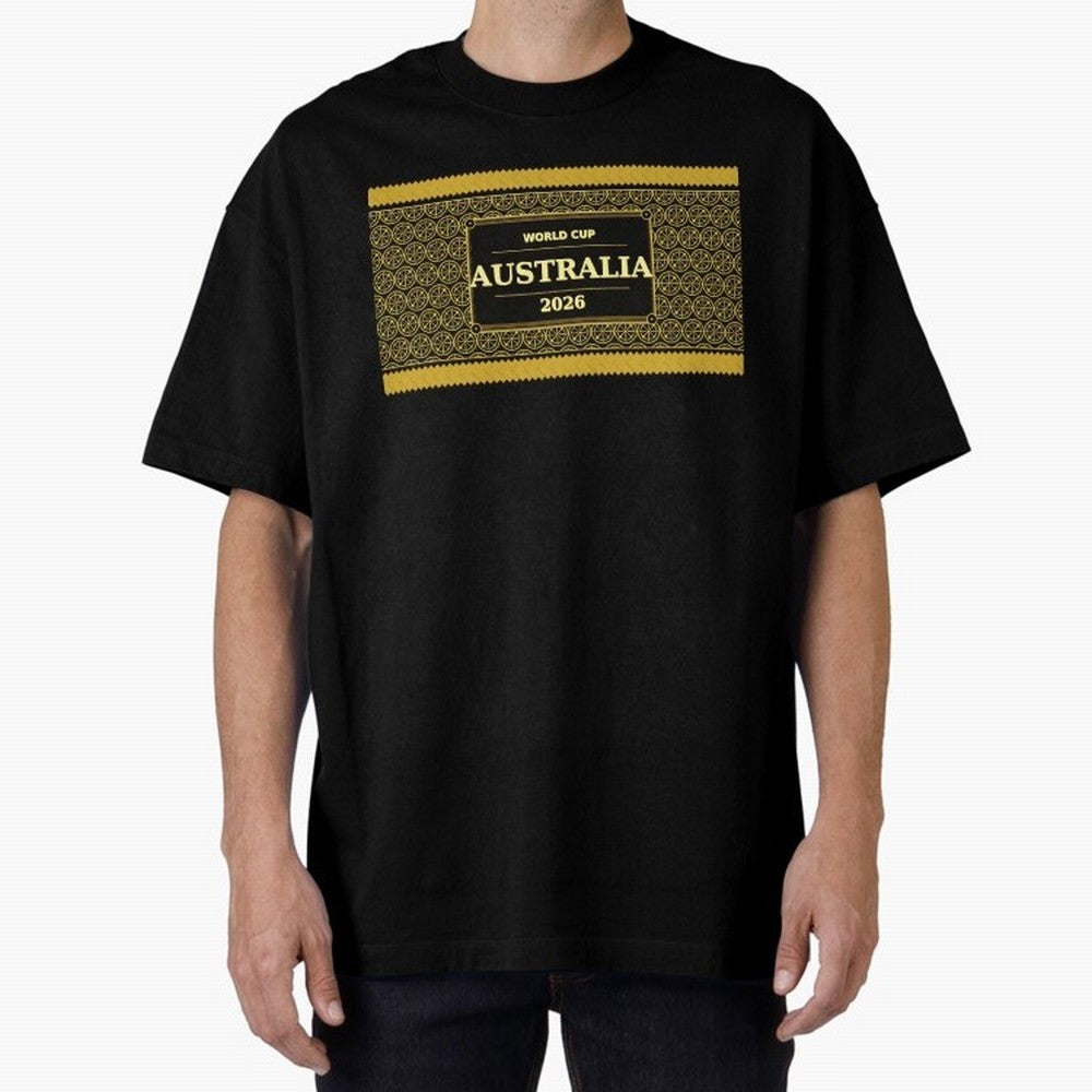 Australia Football Fan 2026 Black Gold Luxury Wrap ¡ª Socceroos Soccer Fan Classic T-Shirt Spotlight Match Day Hype around FIFA World Cup 2026 USA Canada Mexico, Neymar, Haaland and Cristiano Ronaldo, England, France and Netherlands, Fan Favorite
