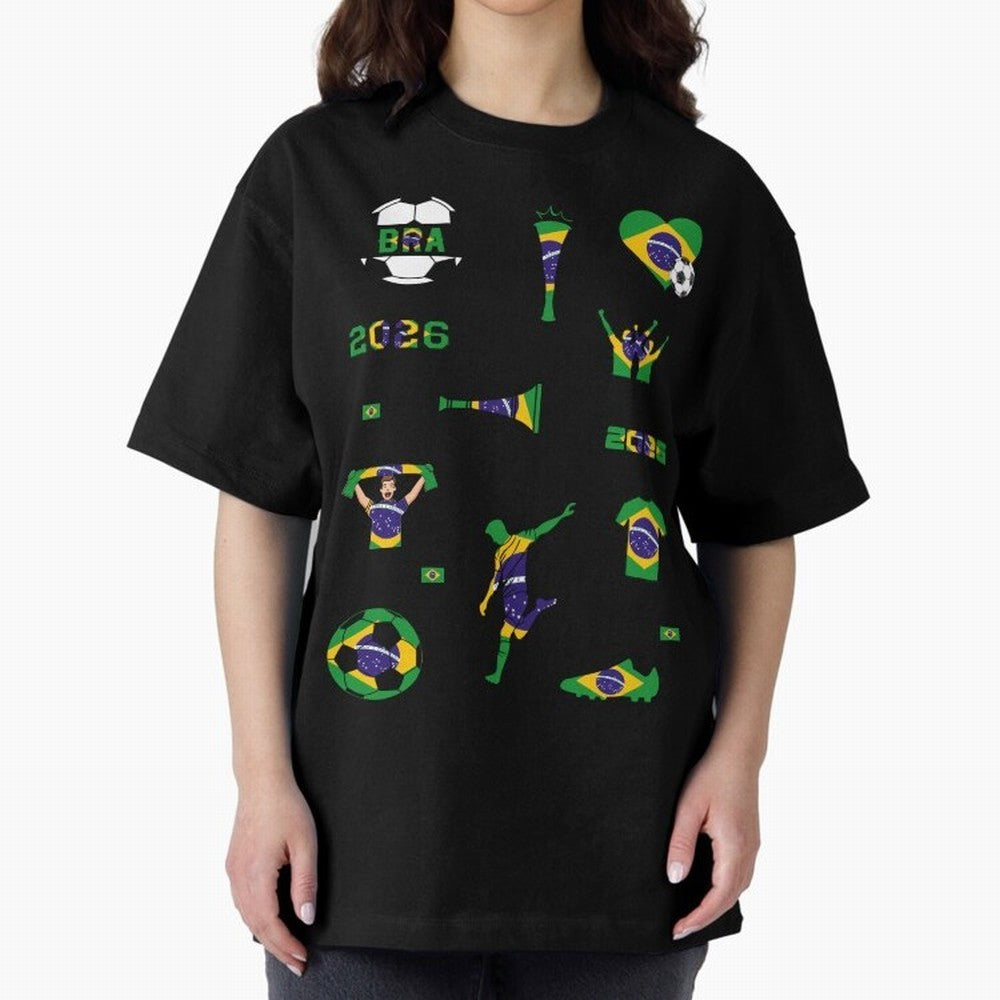 Brazil 2026 Soccer Collection Classic T-Shirt Celebrate Fan Favorites in Match Day Hype around FIFA World Cup 2026, Haaland and Mbappe, Germany, Soccer Culture, Superstar Moments, National Team Dreams and Competitive Fire; Perfect for Fans,