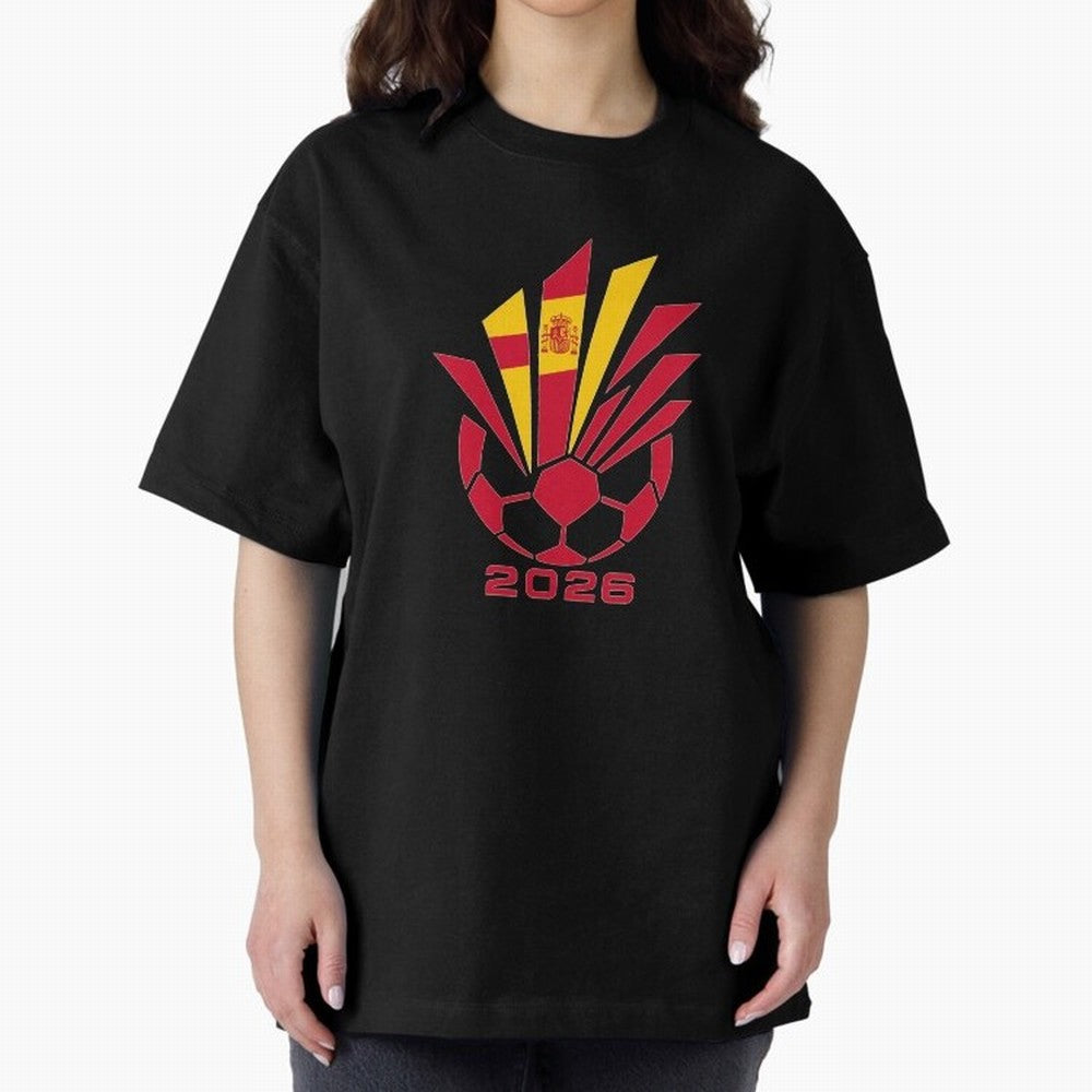 Spain Soccer 2026 Flag Burst Emblem Classic T-Shirt Honor Football Greatness during FIFA World Cup 2026 Group Stage for Fans of Mbappe and England, Bringing Retro Football Energy, Iconic Rivalries, Trophy Chase Drama and Stadium Atmosphere; Made