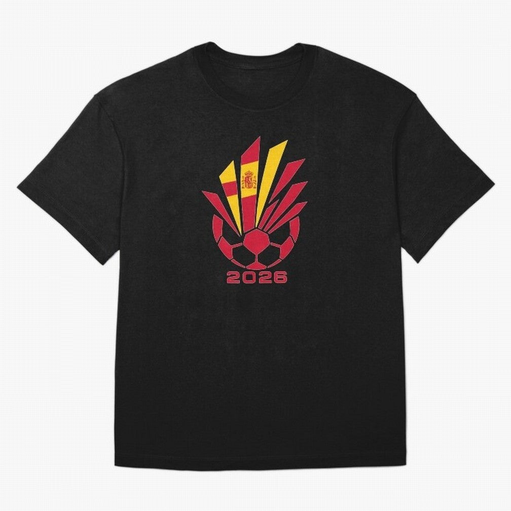 Spain Soccer 2026 Flag Burst Emblem Classic T-Shirt Honor Football Greatness during FIFA World Cup 2026 Group Stage for Fans of Mbappe and England, Bringing Retro Football Energy, Iconic Rivalries, Trophy Chase Drama and Stadium Atmosphere; Made