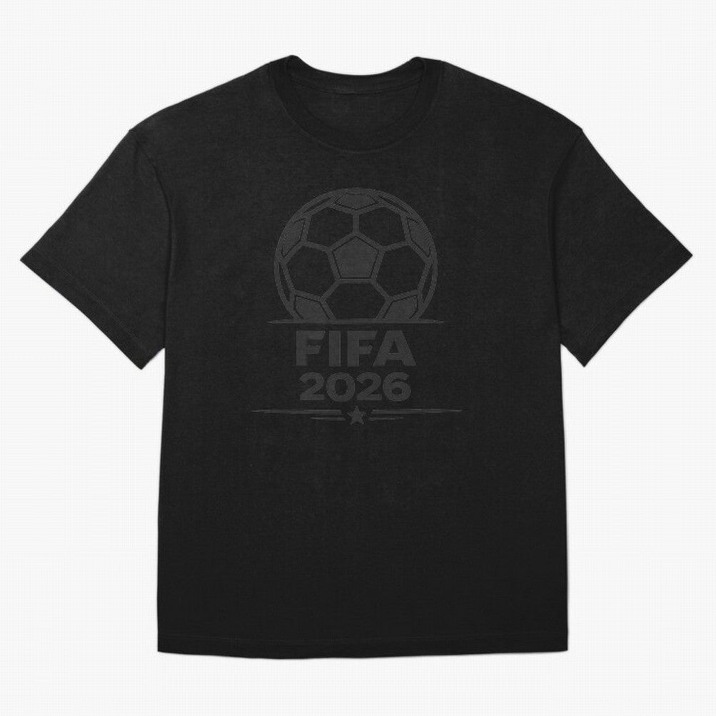 Minimal Football Ball FIFA 2026 Inspired Geometric Soccer Graphic T-Shirt Classic T-Shirt Feel Global Football Passion for FIFA World Cup 2026 Group Stage, Featuring Haaland and Mbappe, Netherlands, Worldwide Fan Energy, Dramatic Goals, Stadium