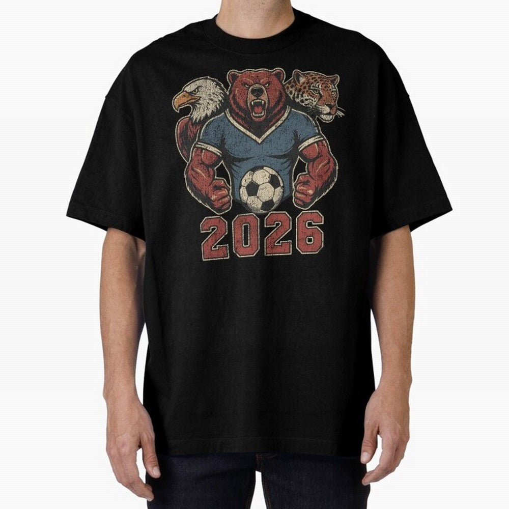 World Cup 2026 Host Mascots | USA Canada Mexico Soccer Classic T-Shirt Stand Proud for Global Football Passion for FIFA World Cup 2026, Built around Mbappe and Neymar, England and Germany, Sports Nostalgia, International Competition, Famous Players
