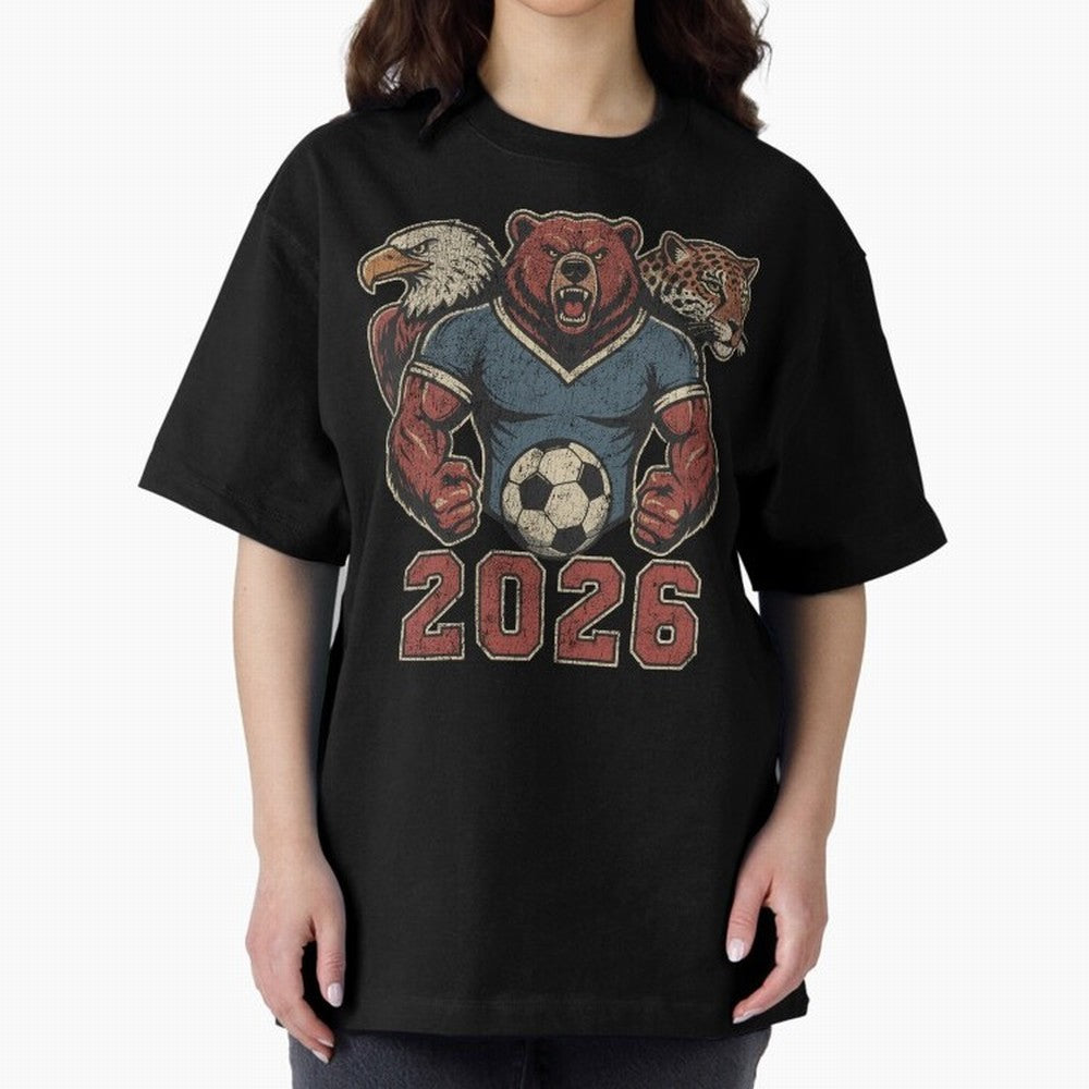 World Cup 2026 Host Mascots | USA Canada Mexico Soccer Classic T-Shirt Stand Proud for Global Football Passion for FIFA World Cup 2026, Built around Mbappe and Neymar, England and Germany, Sports Nostalgia, International Competition, Famous Players