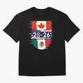 Glitched United 2026 - North America Emblem Cup Classic T-Shirt Support Iconic Players in Global Football Passion for FIFA World Cup 2026, with Mbappe and Neymar, Portugal, Spain and Germany, Game Day Rituals, Football Legends, Country Pride and