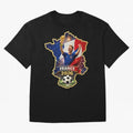 France Map Silhouette 2026 Football Victory Graphic Classic T-Shirt Elevate FIFA World Cup 2026 Spirit, Connected to Germany, Messi and Cristiano Ronaldo, Worldwide Fan Energy, Dramatic Goals, Stadium Lights and Championship Celebrations; Great for
