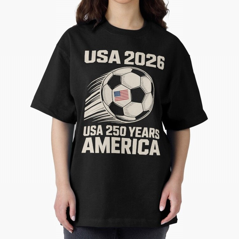 Usa 2026 Soccer 250 Years Women Kids 4th of July Classic T-Shirt Celebrate Golden Goal Energy in FIFA World Cup 2026 Capturing Haaland and Mbappe, Brazil Energy, Sports Nostalgia, International Competition, Famous Players and Unforgettable