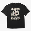 Usa 2026 Soccer 250 Years Women Kids 4th of July Classic T-Shirt Celebrate Golden Goal Energy in FIFA World Cup 2026 Capturing Haaland and Mbappe, Brazil Energy, Sports Nostalgia, International Competition, Famous Players and Unforgettable