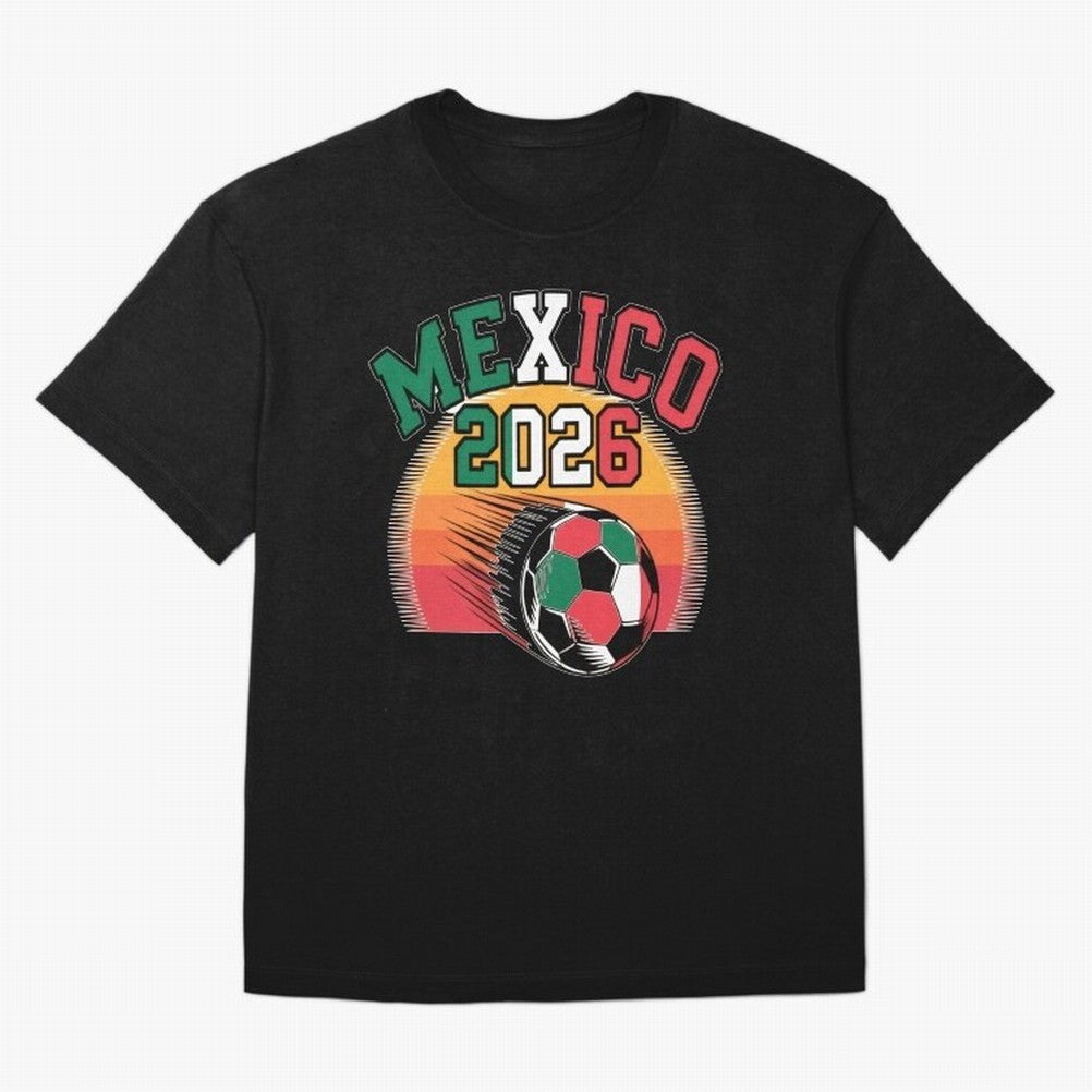 Mexico 2026 Vintage Soccer Shirt Retro Futbol Fan Tee Classic T-Shirt Make Memories around Global Football Passion for FIFA World Cup 2026, Capturing Neymar, England and Germany, Global Supporter Spirit, Legendary Goals, National Colors and