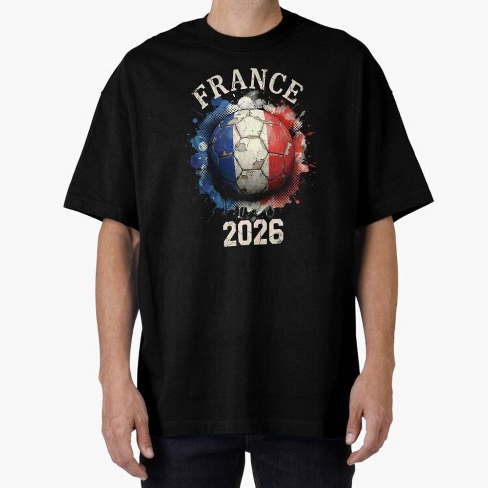 France 2026 Football Art | Vintage Tricolor Soccer Ball Splash Design Classic T-Shirt Remember Iconic Moments from Global Football Passion for FIFA World Cup 2026, Capturing CR7, Brazil, Portugal and Argentina, Soccer Culture, Superstar Moments,