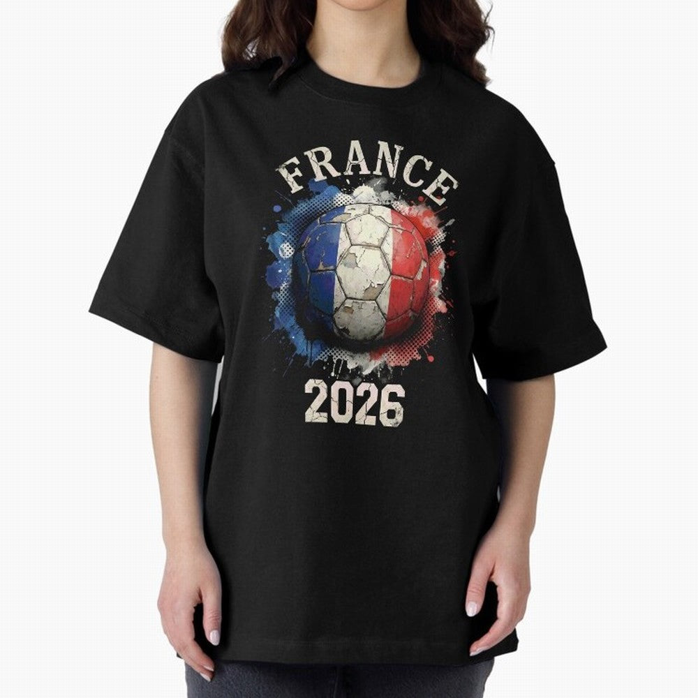 France 2026 Football Art | Vintage Tricolor Soccer Ball Splash Design Classic T-Shirt Remember Iconic Moments from Global Football Passion for FIFA World Cup 2026, Capturing CR7, Brazil, Portugal and Argentina, Soccer Culture, Superstar Moments,