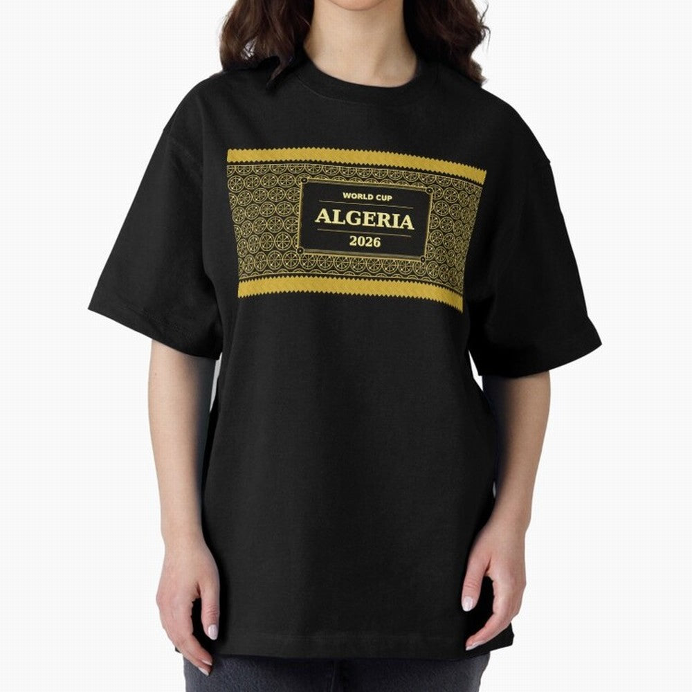 Algeria Football Fan 2026 Black Gold Luxury ¡ª Soccer Fan Gift Classic T-Shirt Carry National Pride through Global Football Passion for FIFA World Cup 2026 Group Stage, Highlighting CR7, France, Champion Mindset, Group Stage Buzz, Knockout Tension