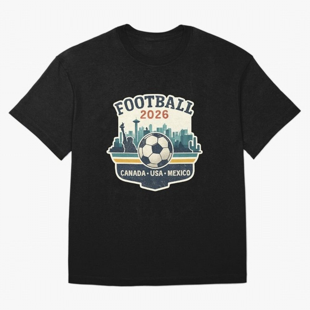 Football 2026 ¨C One World One Goal Classic T-Shirt Show Your Stadium Side during Match Day Hype around FIFA World Cup 2026, Messi and Cristiano Ronaldo, Argentina and Brazil, Stadium Memories, Football Loyalty, International Chants and