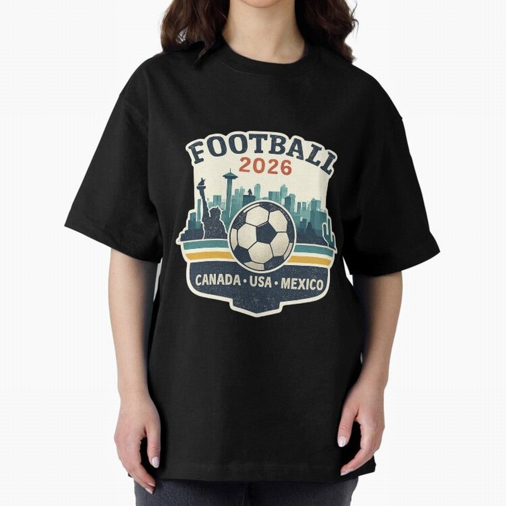Football 2026 ¨C One World One Goal Classic T-Shirt Show Your Stadium Side during Match Day Hype around FIFA World Cup 2026, Messi and Cristiano Ronaldo, Argentina and Brazil, Stadium Memories, Football Loyalty, International Chants and