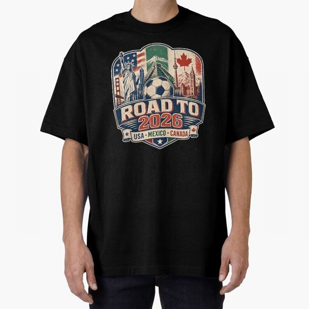 Football 2026 USA Mexico Canada Soccer Championship Fan Art Classic T-Shirt Share the Excitement of FIFA World Cup 2026 Group Stage Highlighting Mbappe, Argentina and Brazil Energy, Football History, Final Match Energy, Crowd Noise and Once in a
