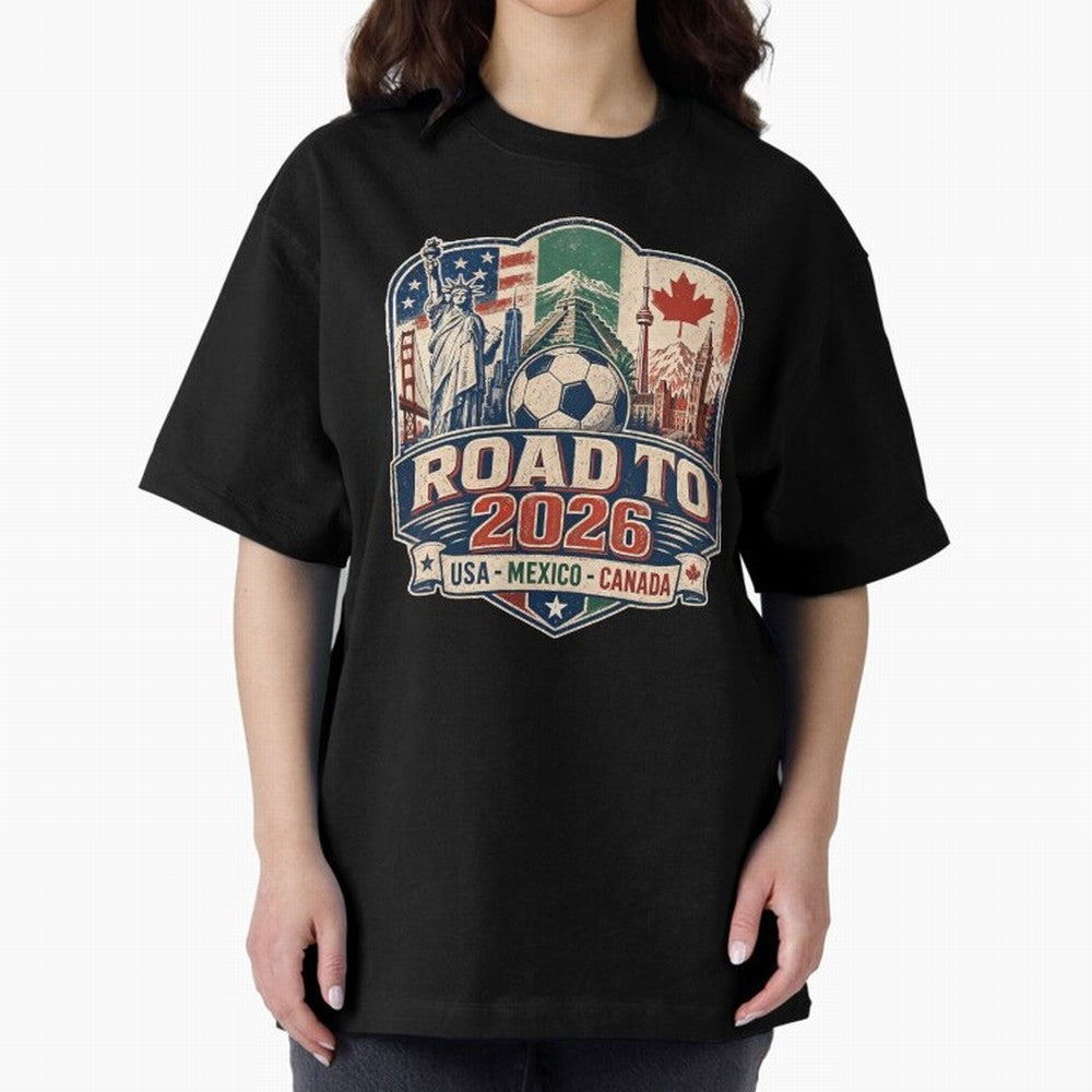 Football 2026 USA Mexico Canada Soccer Championship Fan Art Classic T-Shirt Share the Excitement of FIFA World Cup 2026 Group Stage Highlighting Mbappe, Argentina and Brazil Energy, Football History, Final Match Energy, Crowd Noise and Once in a