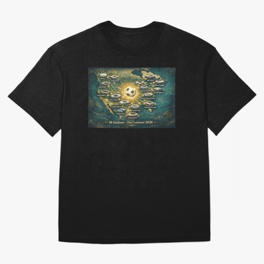 2026 Stadiums Across North America World Cup Classic T-Shirt Live for the Drama of Match Day Hype around FIFA World Cup 2026 USA Canada Mexico, Neymar, Haaland and Cristiano Ronaldo, Germany, Football History, Final Match Energy, Crowd Noise and