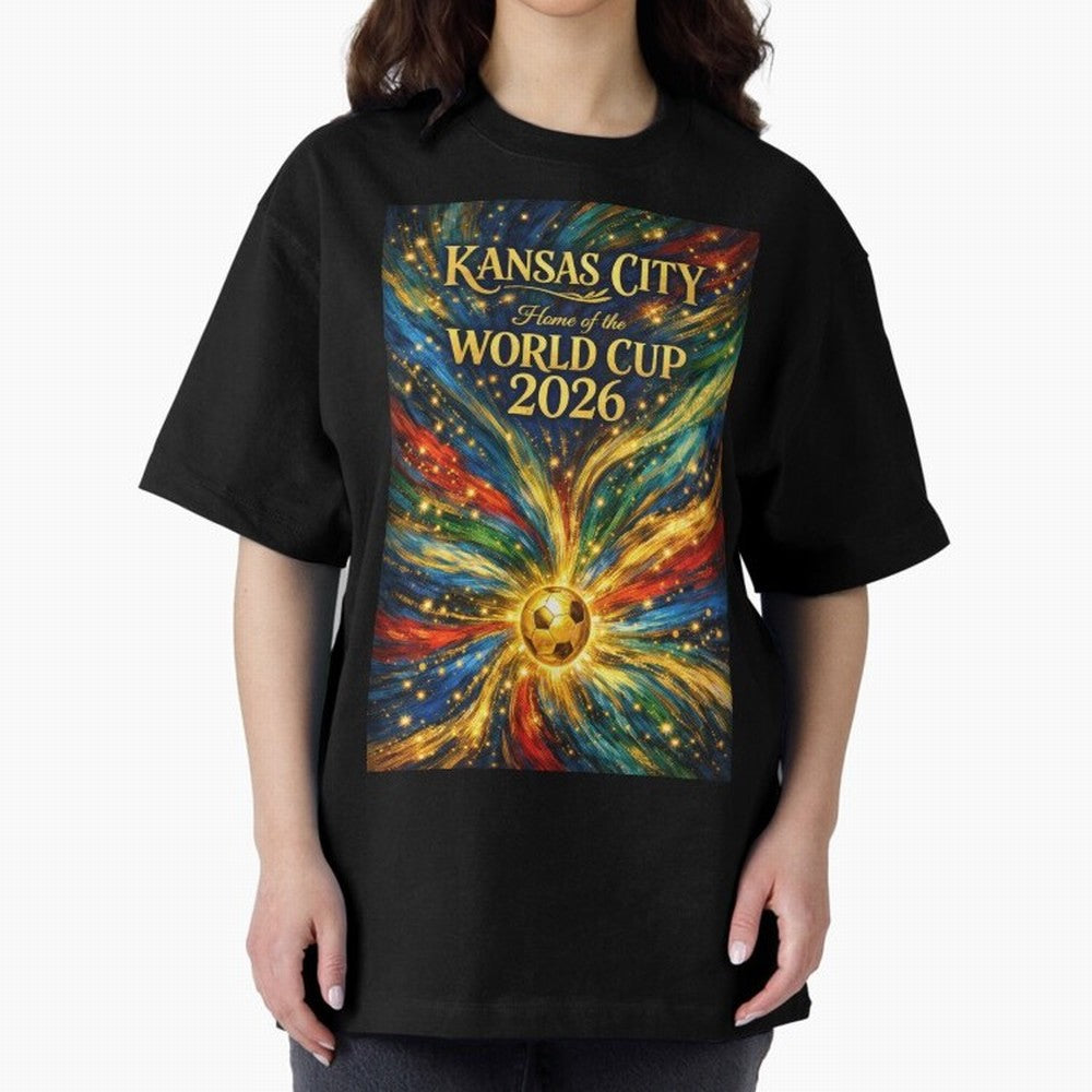 Kansas City World Cup 2026 Starburst Soccer Poster ¡ª Van Gogh Fluid Art Print Classic T-Shirt Feel Global Football Passion for FIFA World Cup 2026, Connected to Messi, CR7 and Mbappe, England, France and Netherlands, Game Day Rituals, Football