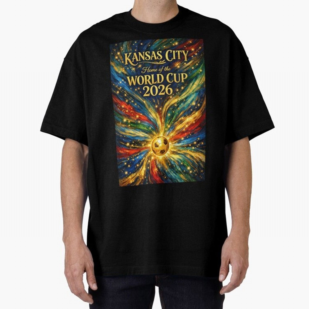 Kansas City World Cup 2026 Starburst Soccer Poster ¡ª Van Gogh Fluid Art Print Classic T-Shirt Feel Global Football Passion for FIFA World Cup 2026, Connected to Messi, CR7 and Mbappe, England, France and Netherlands, Game Day Rituals, Football