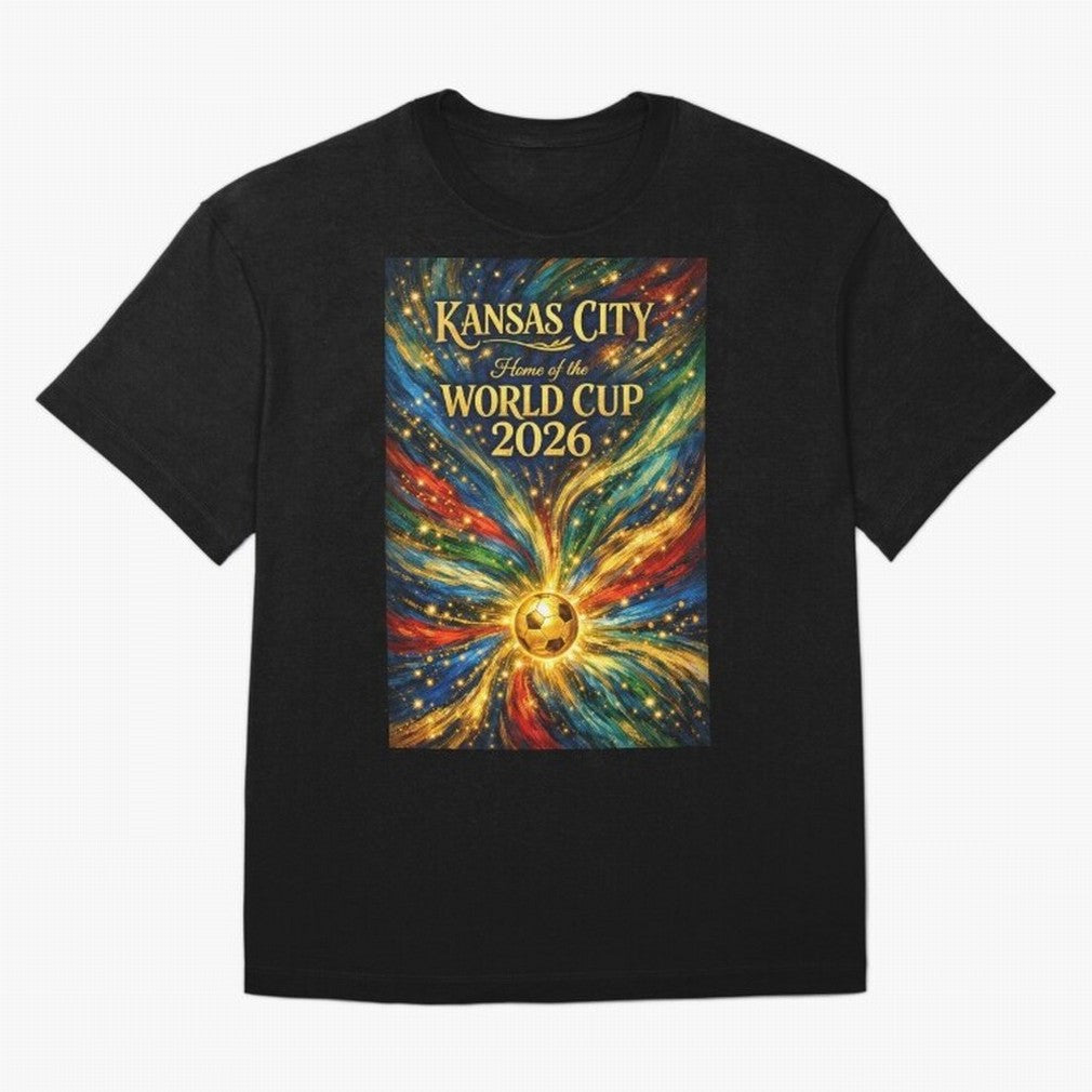 Kansas City World Cup 2026 Starburst Soccer Poster ¡ª Van Gogh Fluid Art Print Classic T-Shirt Feel Global Football Passion for FIFA World Cup 2026, Connected to Messi, CR7 and Mbappe, England, France and Netherlands, Game Day Rituals, Football