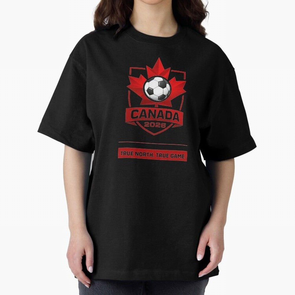Canada Soccer 2026 Art Classic T-Shirt Feel Match Day Hype around FIFA World Cup 2026 USA Canada Mexico, Messi, Germany, Vintage Soccer Flavor, Modern Football Stars, National Flags and Final Night Emotion; Great for Watch Parties, Sports Bars,